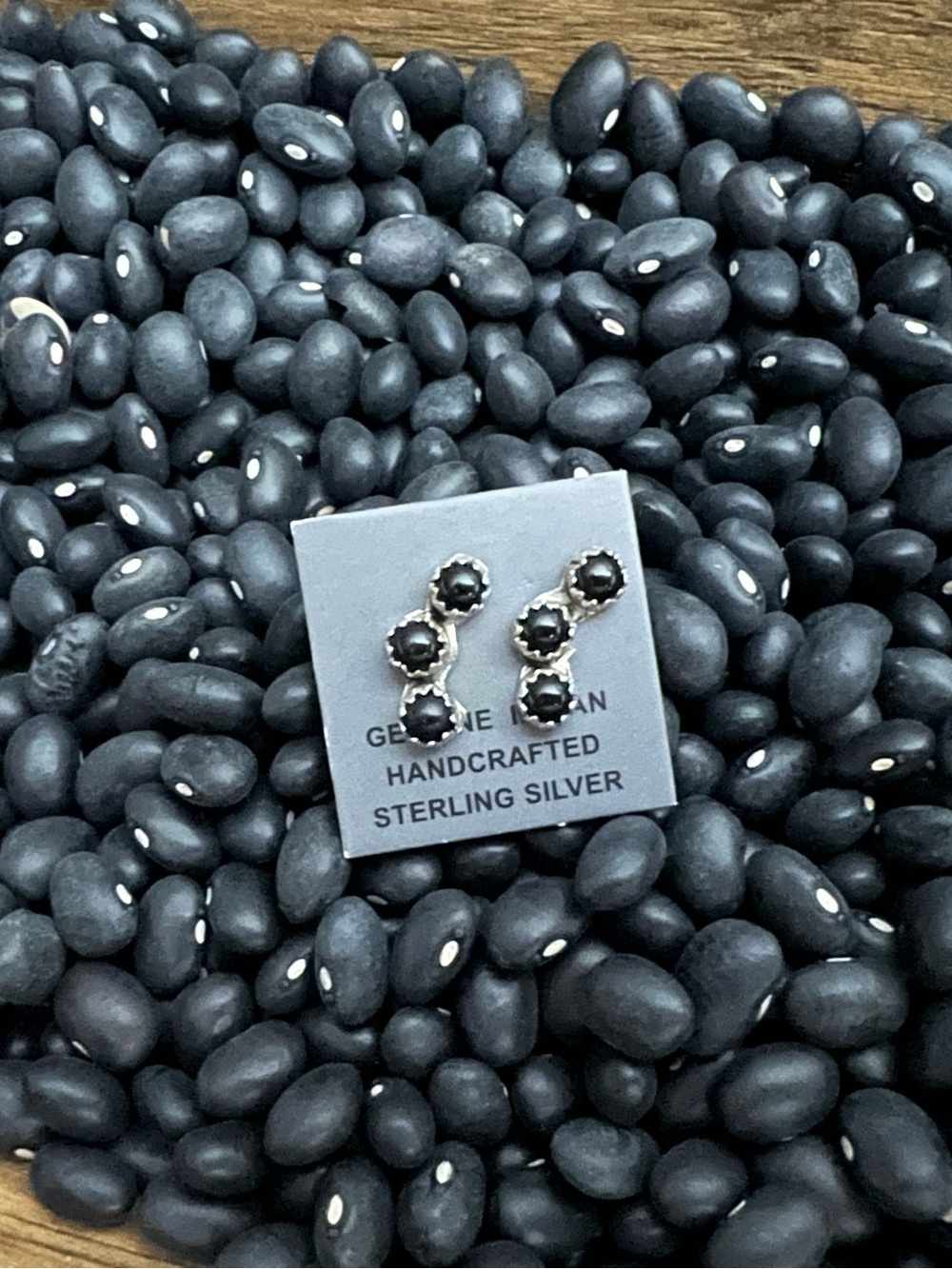 Handcrafted Sterling Silver Black Onyx Ear Climbers